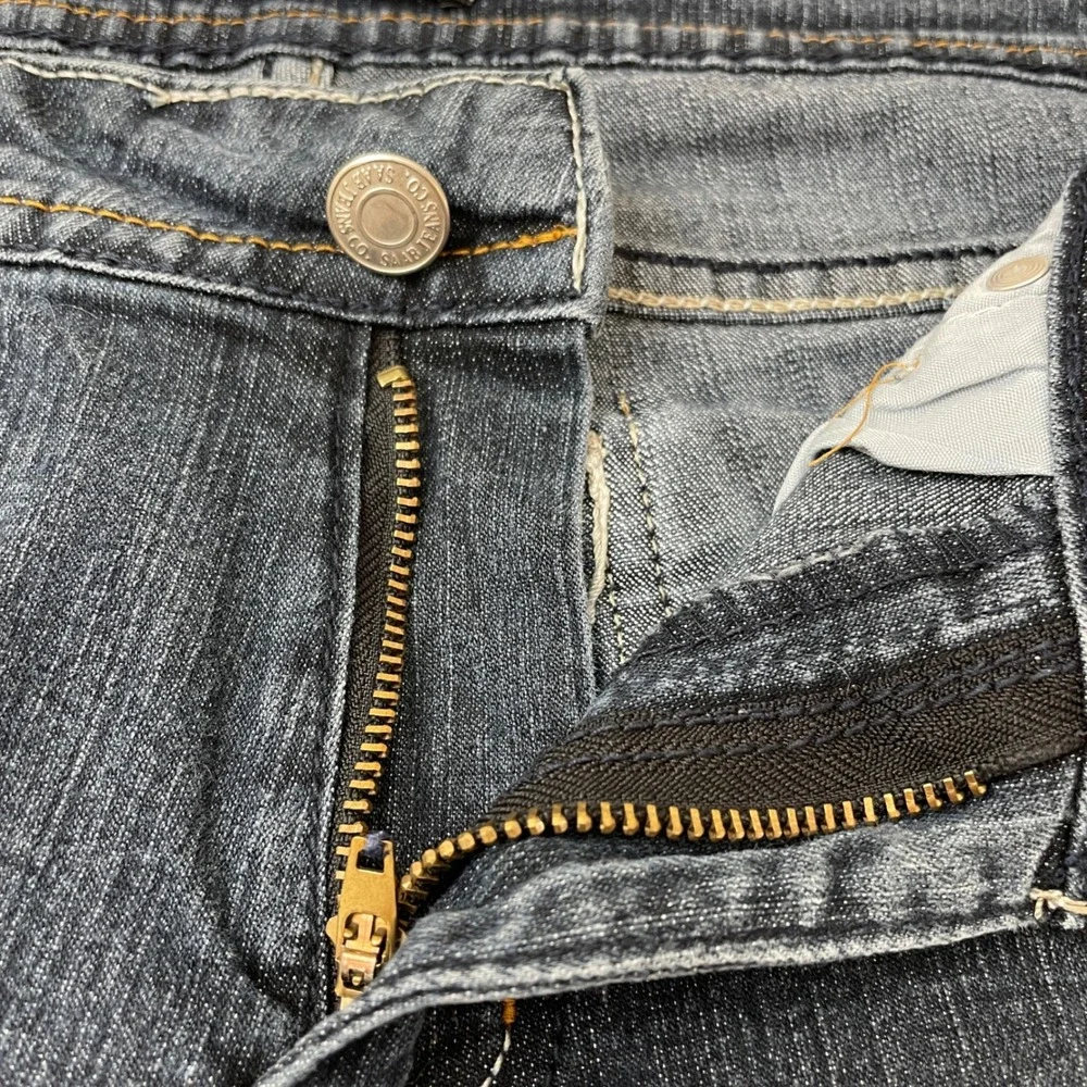 Saab Jeans Co Girls Blue Denim Rhinestone Sparkle Pocket Jeans Size‎ 5/6
